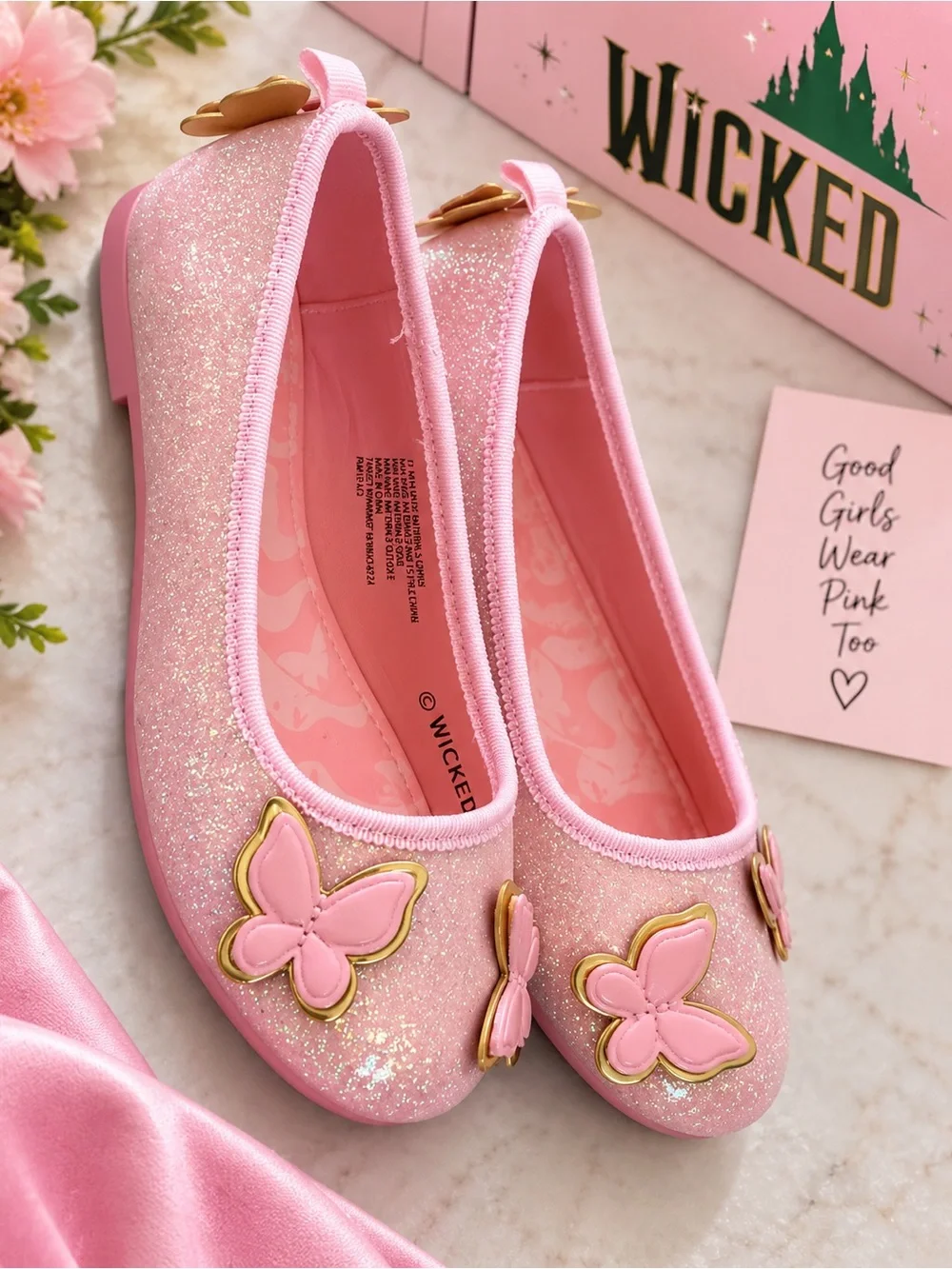 WICKED Pink Glitter Butterfly Shoes 🦋✨ | Girls’ Size 12